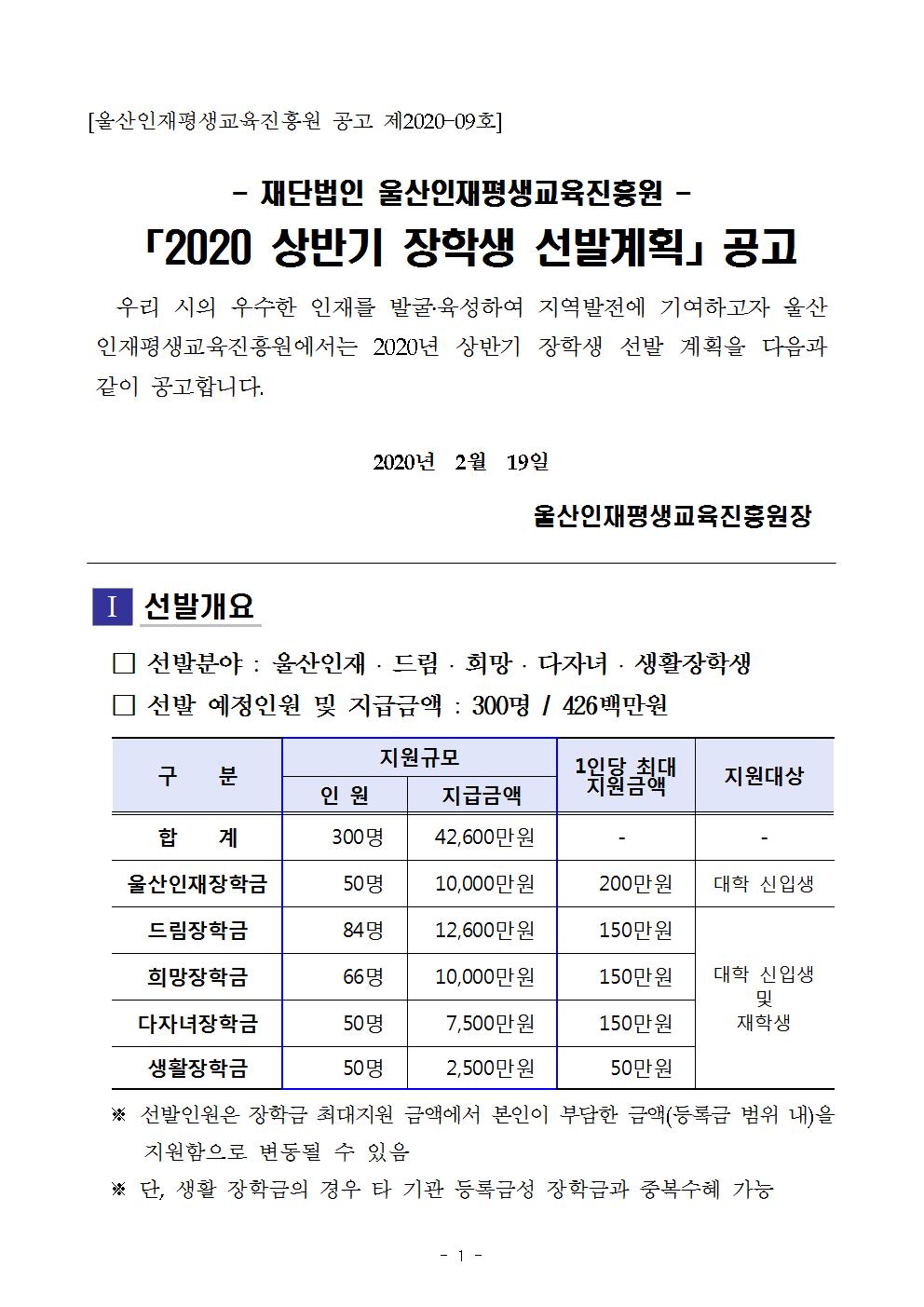 [붙임]2020년 울산인재평생교육진흥원 상반기 장학생 선발 공고001.jpg
