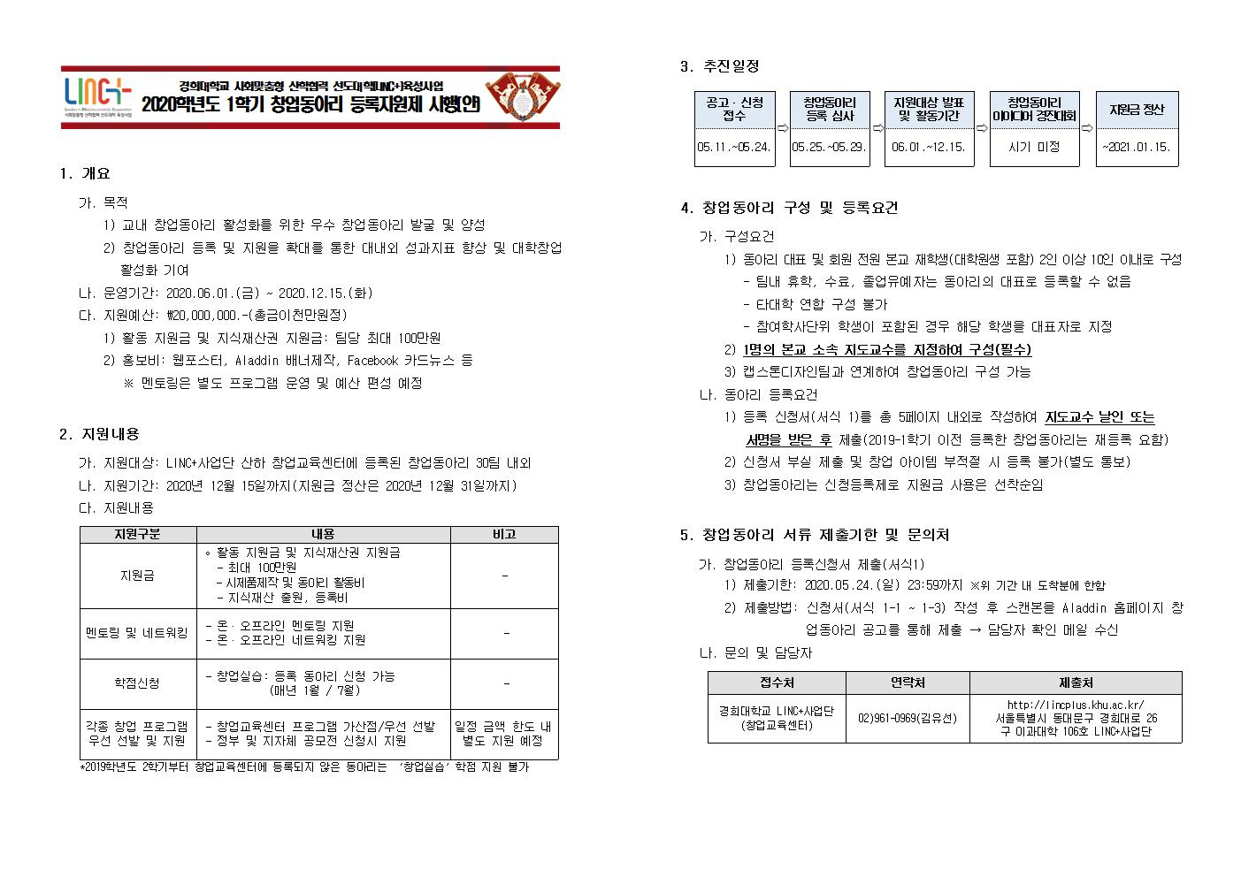 [LINC ] 2020학년도 1학기 경희대학교 창업동아리 등록지원제 안내문001.jpg