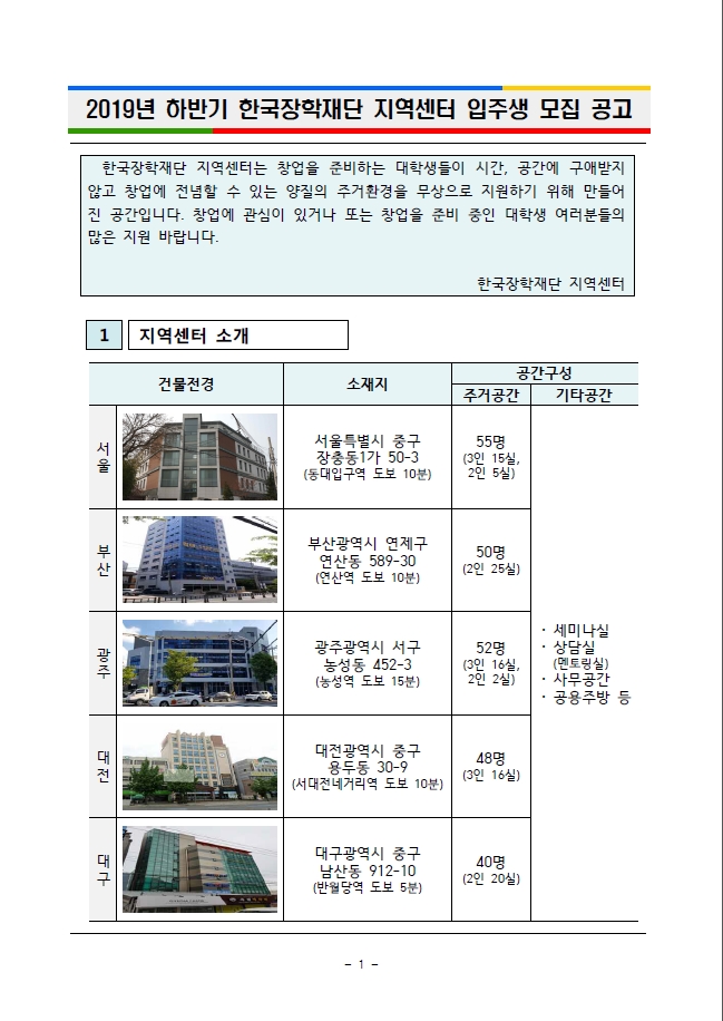 2019년 하반기 한국장학재단 지역센터 입주생 모집 공고_페이지_1.jpg